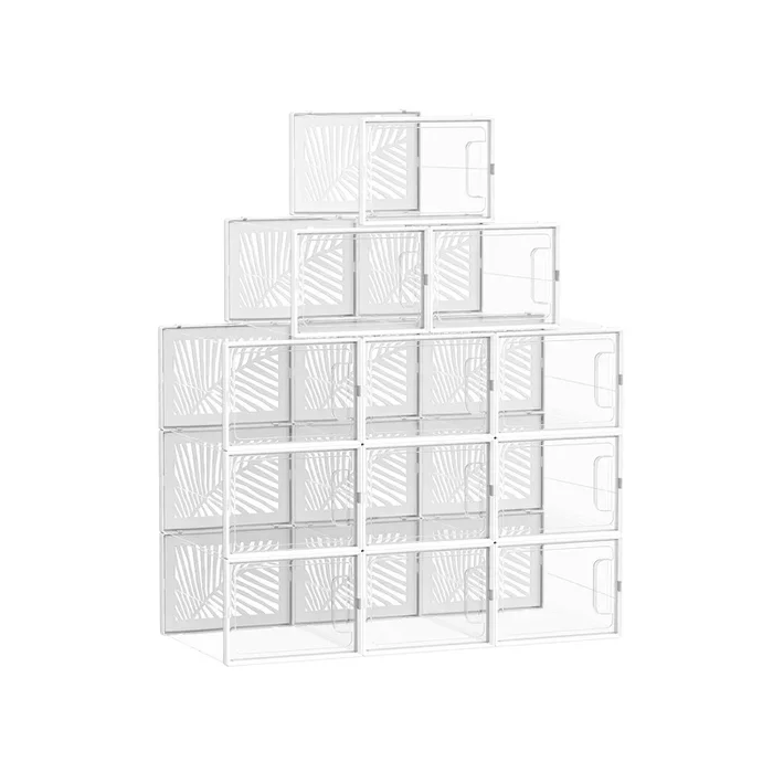 12 Cajas para Zapatos Transparentes