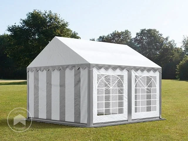3×4 m Carpa para fiestas, PVC 700, gris-blanco