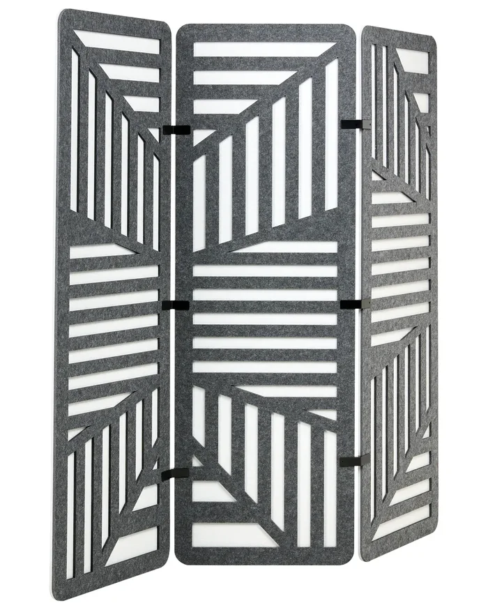 3 Panel Room Divider FUTURA Dark Grey 180 cm 180 cm