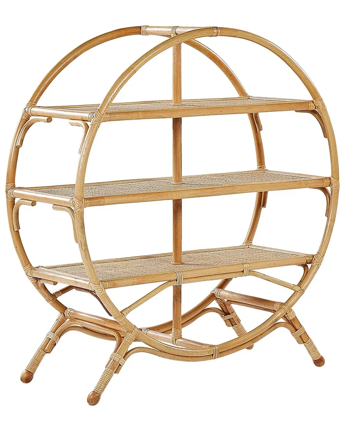 3 Tier Shelving Unit TUVALU II Rattan 109 cm Natural