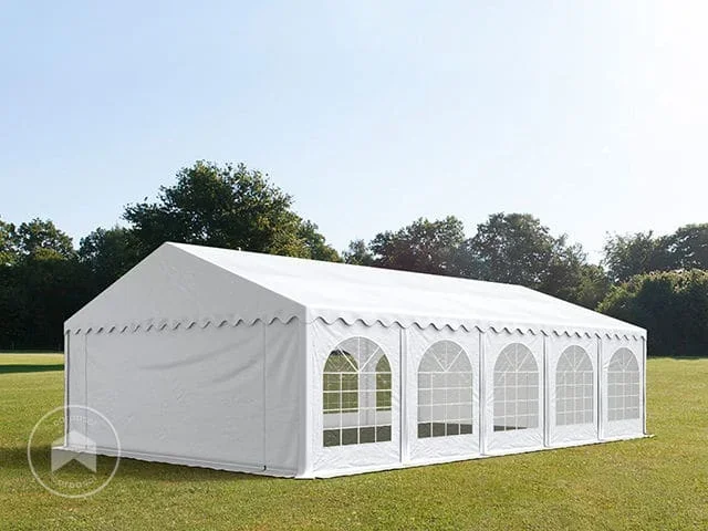 5×10 m Carpa para fiestas, PVC 750, con base reforzada, blanco