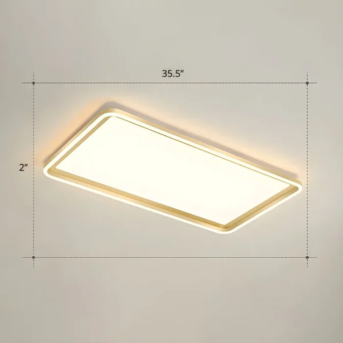 Acrílica Luz de Techo en Dorado LED Luminaria de Techo Minimalista para Habitación – 110 A 120 V Dorado 90,17 cm Luz cálida