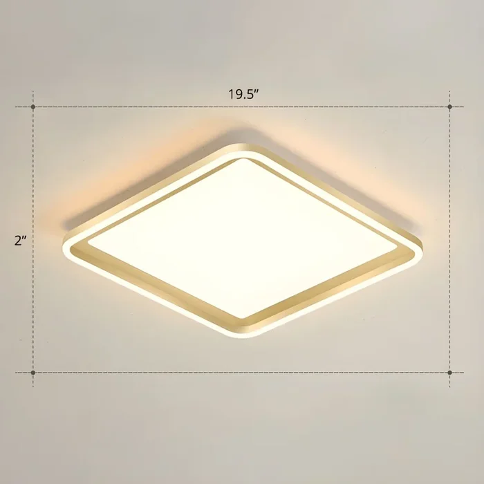 Acrílica Luz de Techo en Dorado LED Luminaria de Techo Minimalista para Habitación – 110 A 120 V Dorado 49,53 cm Luz cálida