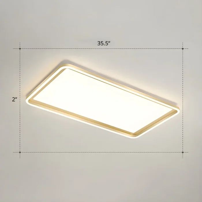 Acrílica Luz de Techo en Dorado LED Luminaria de Techo Minimalista para Habitación – 220 A 240 V Dorado 90,17 cm Atenuación continua