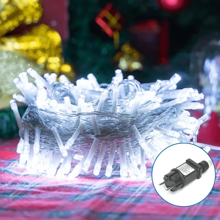 Aigostar – Cadena LED navideña exterior 100xLED/8 funciones 13m IP44 blanco frío