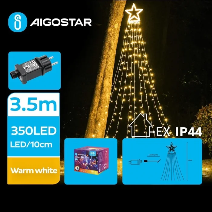 Aigostar – Decoración navideña LED para exterior LED/6W/230V 3,5m IP44 blanco cálido