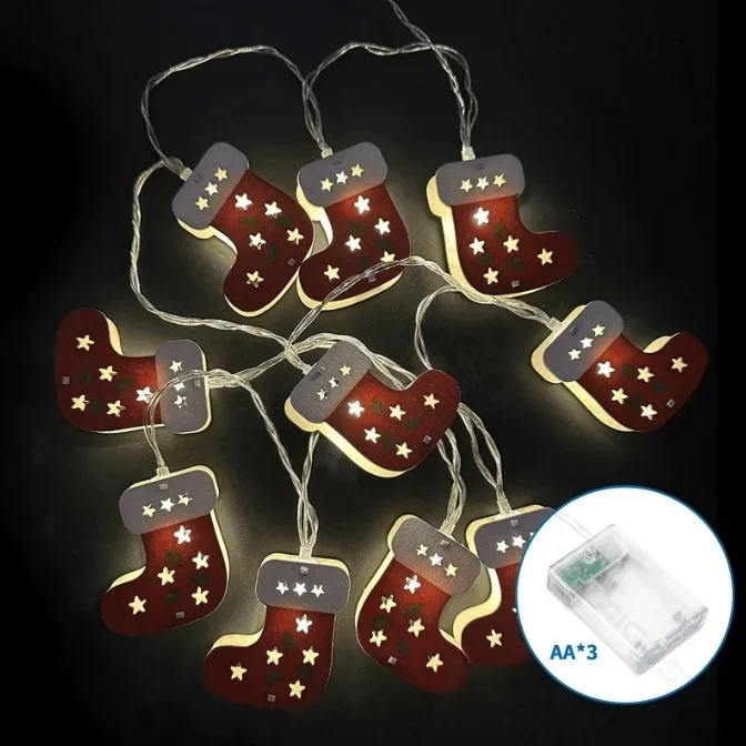 Aigostar – Guirnalda LED navideña 10xLED/3xAA 1,5m blanco cálido con medias