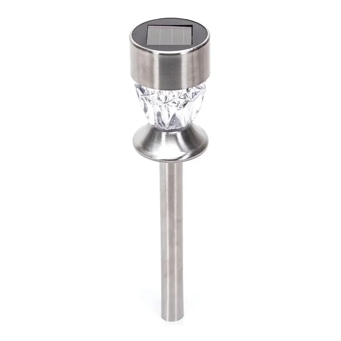Aigostar – Lámpara solar LED LED/0,006W/1,2V 35,5cm cromo mate 100 mAh 3000K IP44