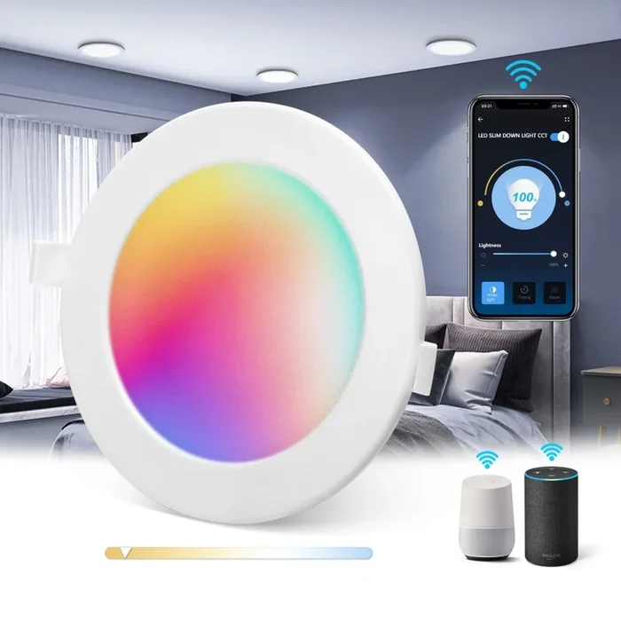 Aigostar – LED RGBW Lámpara empotrable regulable para el baño MESH Inteligente LED/18W/230V 2700-6500K IP44