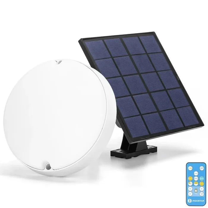 Aigostar – Plafón solar LED regulable LED/3,2V 3000K/4000K/6500K IP65 + mando a distancia