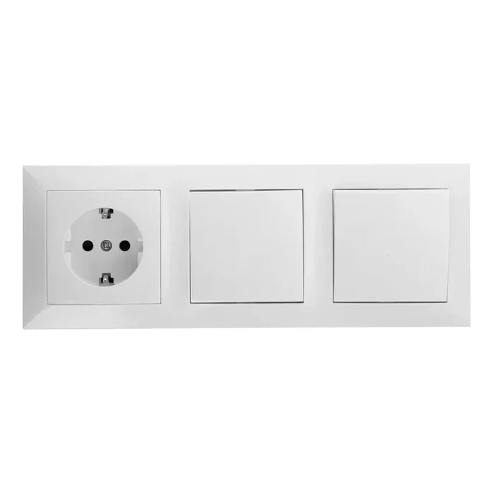 Aigostar – SET 2x Interruptor con un enchufe 1x16A/250V SCHUKO
