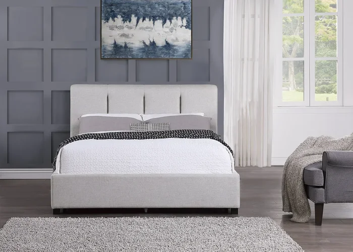 Aitana Gray Queen Platform Bed