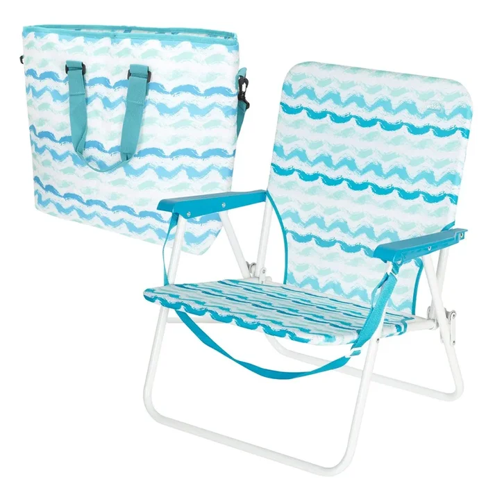 Aktive Pack playa silla baja (45x40x70 cm) + nevera portátil 20 litros
