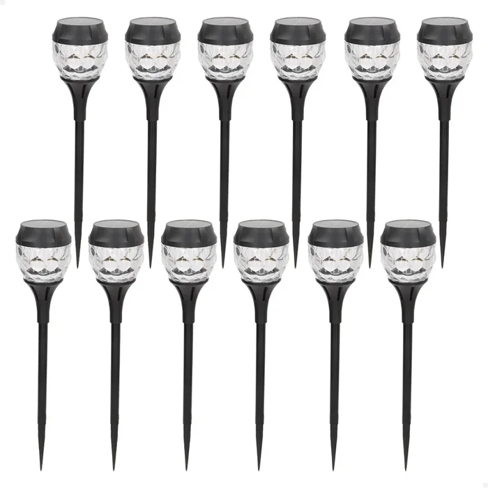 Aktive Set de 12 balizas solares LED 5-10 lúmenes con proyección decorativa