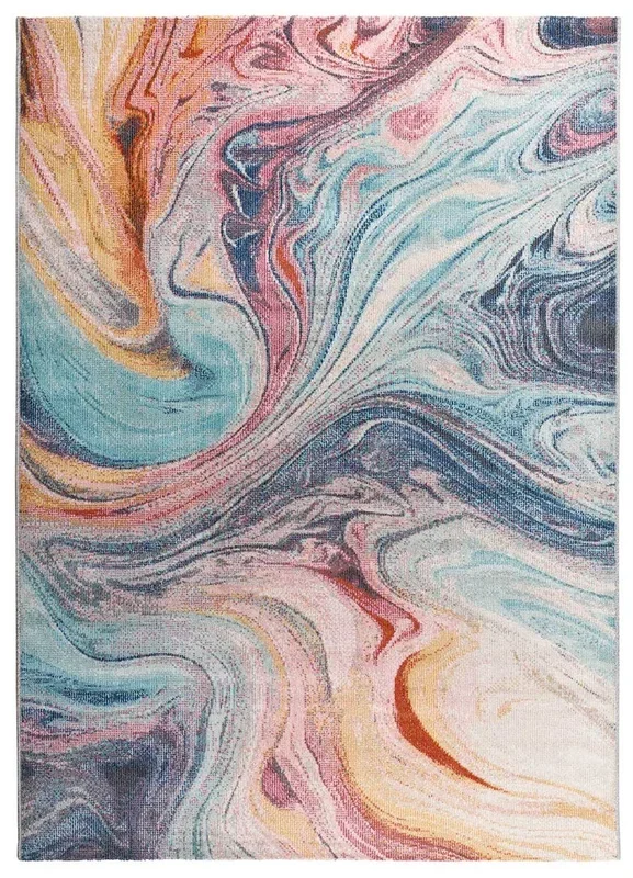 Alfombra abstracta de pelo corto multicolor SAMARA, 160×230 cm – ATTICGO