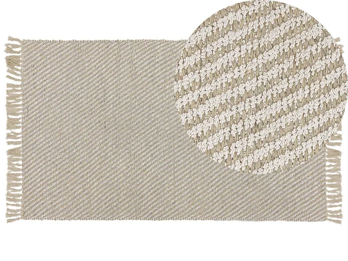 Alfombra ALADAG Beige 80 x 150 cm Yute