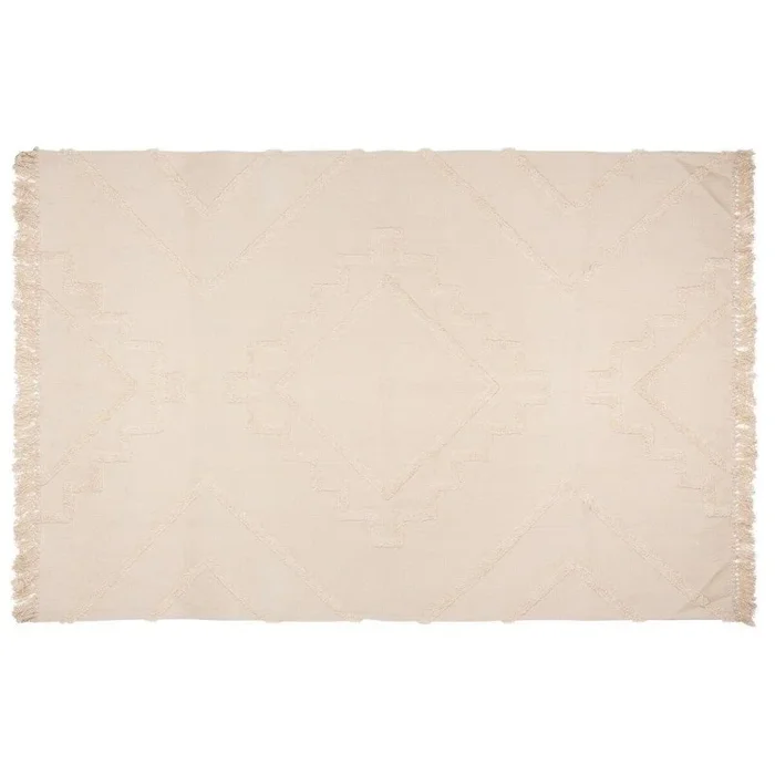 Alfombra algodón marfil 120×170 cm