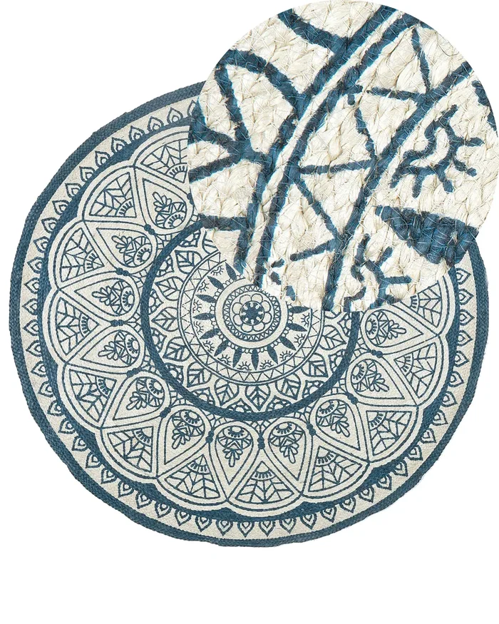 Alfombra ANADERE Azul ø 120 cm Yute
