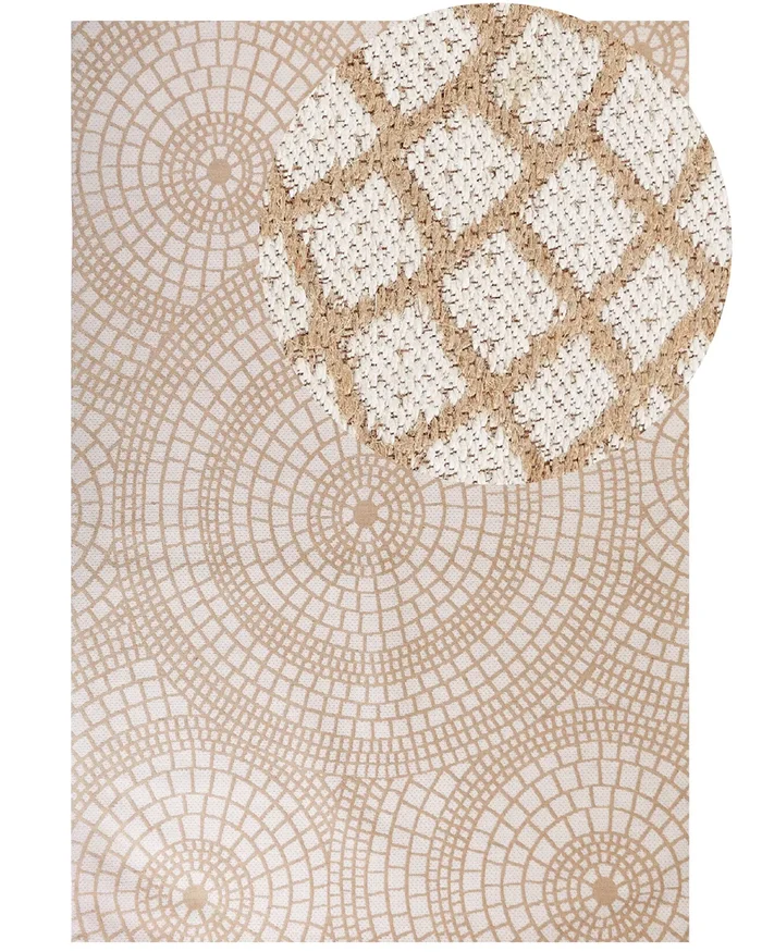 Alfombra ARIBA Blanco Beige 200 x 300 cm Yute