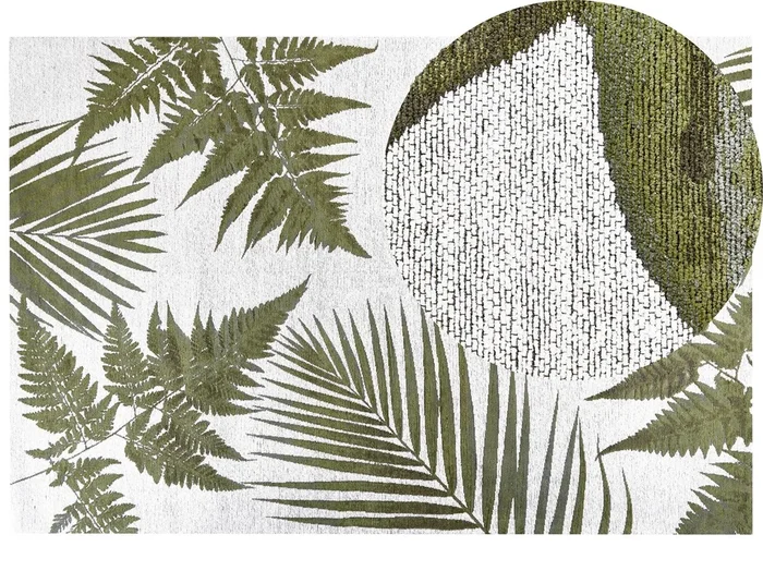 Alfombra BARZAH Verde 200 x 300 cm Algodón