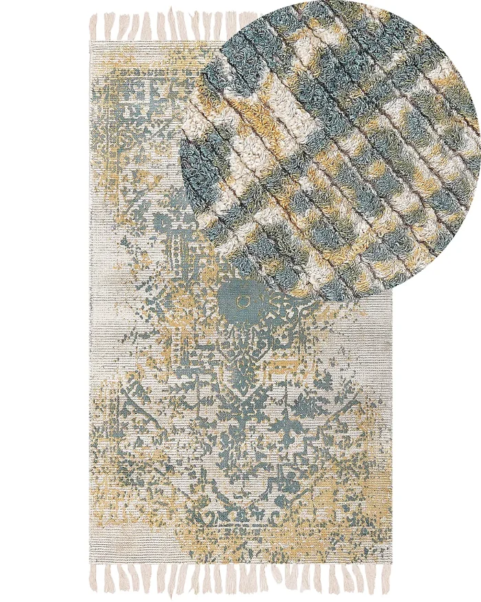 Alfombra BOYALI Verde oscuro 80 x 150 cm Viscosa