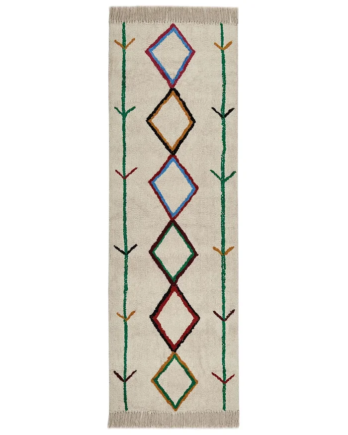 Alfombra CETMI Beige 80 x 230 cm Algodón