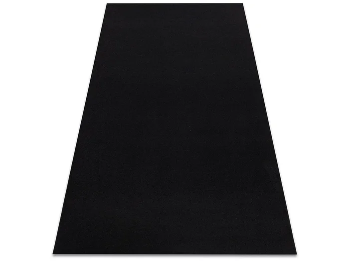 Alfombra con refuerzo de goma RUMBA un solo color negro 120×200 cm