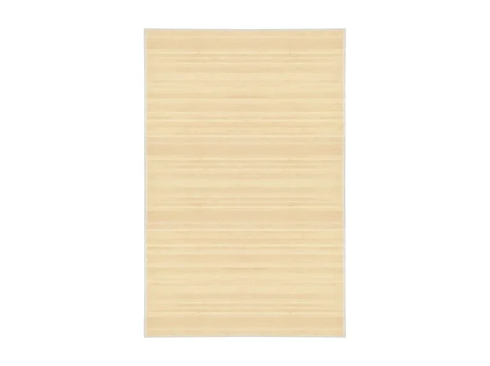 Alfombra de bambú color natural 100×160 cm