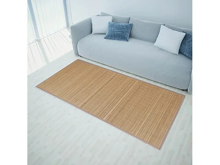Alfombra de bambú color natural 160×230 cm