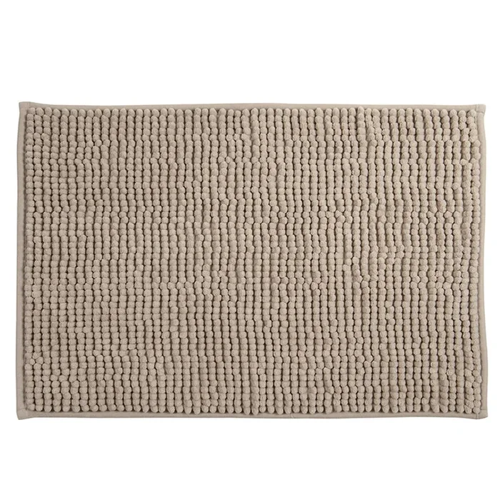 Alfombra De Baño Msv «Chenille» De Microfibra En Color Topo 40 X 60 Cm