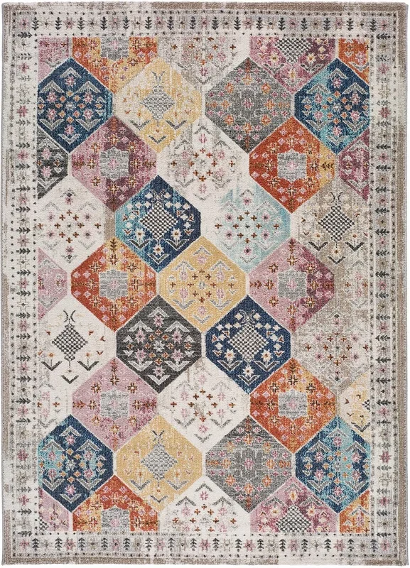 Alfombra de estilo étnico multicolor MIRVA, 200×290 cm – ATTICGO