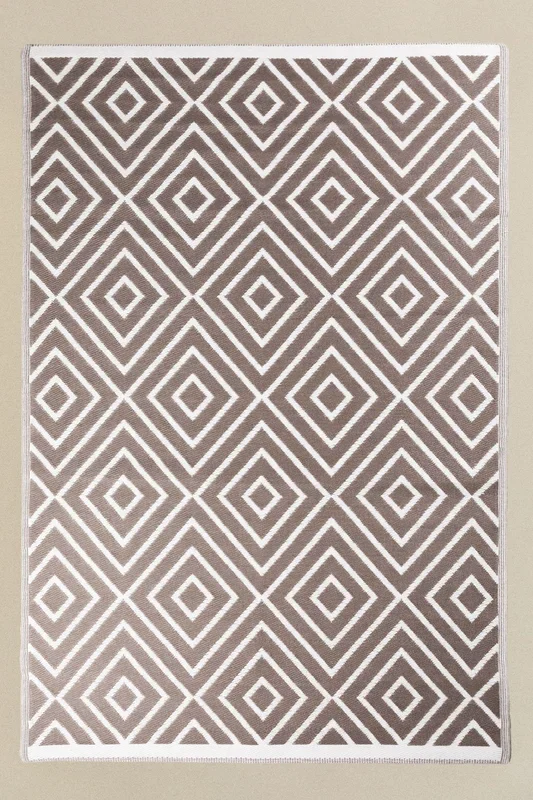 Alfombra de Exterior (271×182 cm) Neya Gris Topo – SKLUM