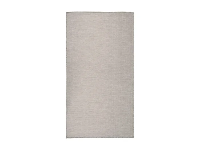 Alfombra de exterior de tejido plano gris taupe 80×150 cm