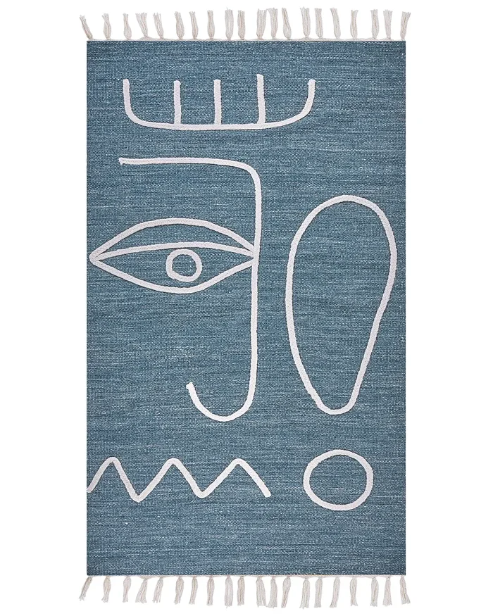 Alfombra de exterior YAVU Azul 80 x 150 cm