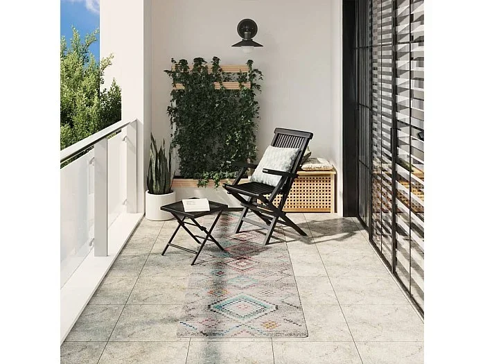 Alfombra de interior/exterior diseño vintage ARBIZU 80×250 cm