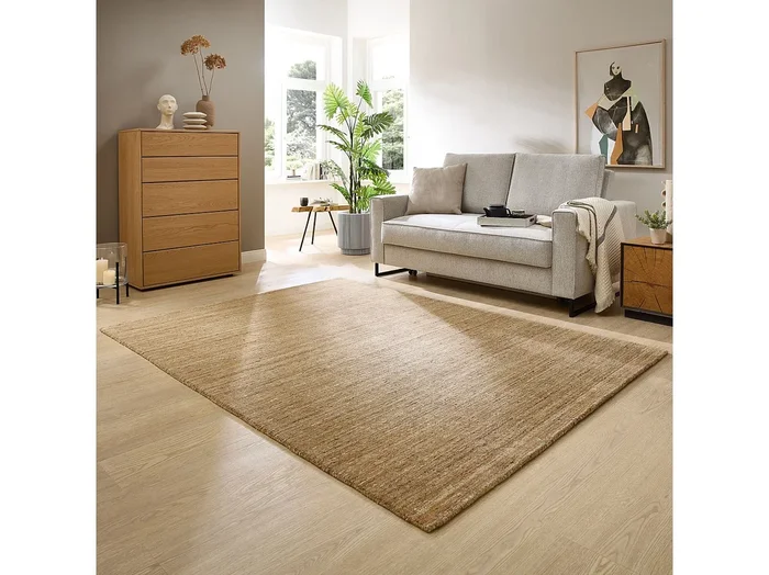 Alfombra de lana UNI tejida a mano 250×300 cm Ocre Pure