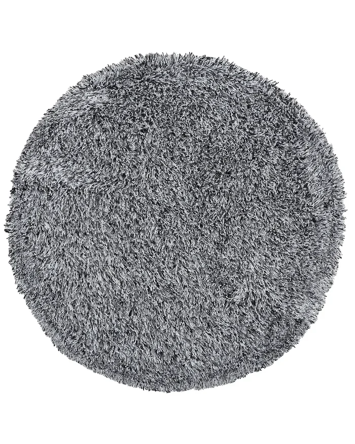 Alfombra de pelo largo CIDE Negro/Blanco ø 140 cm