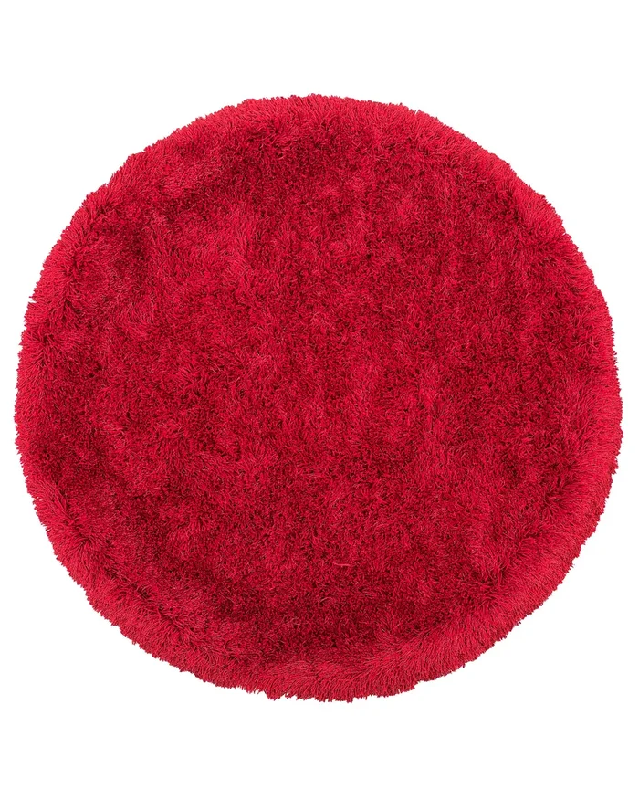 Alfombra de pelo largo CIDE Rojo ø 140 cm