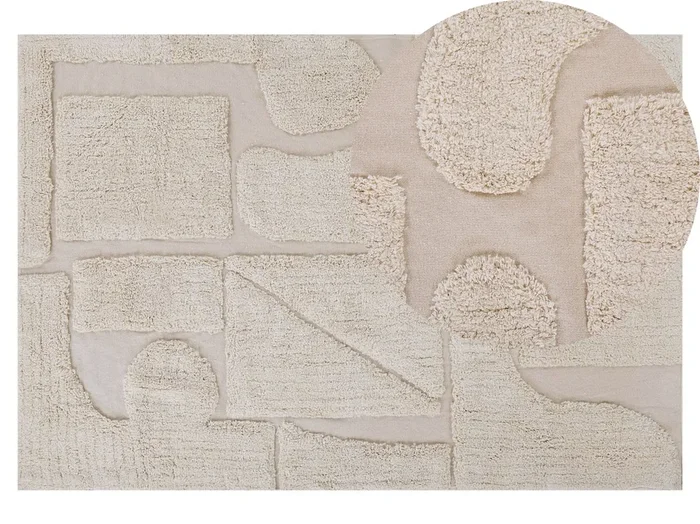 Alfombra DIYADIN Beige 140 x 200 cm Algodón