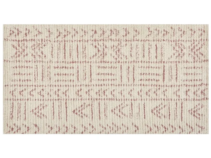 Alfombra EDIRNE Beige 80 x 150 cm Algodón