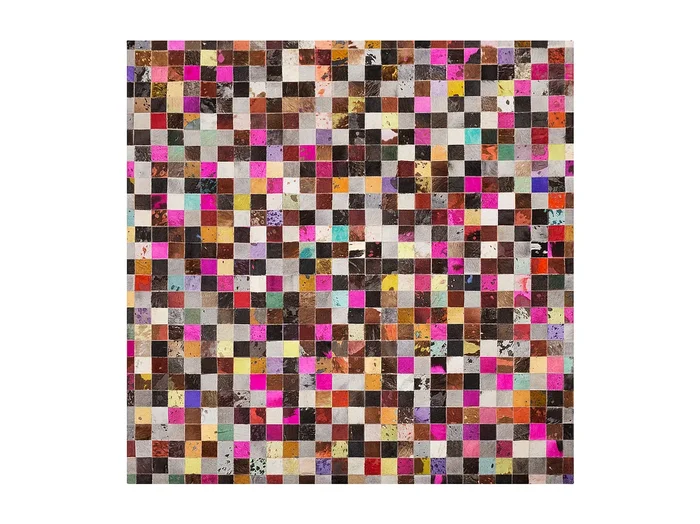 Alfombra ENNE 200 x 200 cm Piel Multicolor