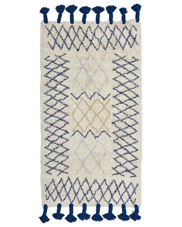 Alfombra ERZINCAN Beige 80 x 150 cm Algodón
