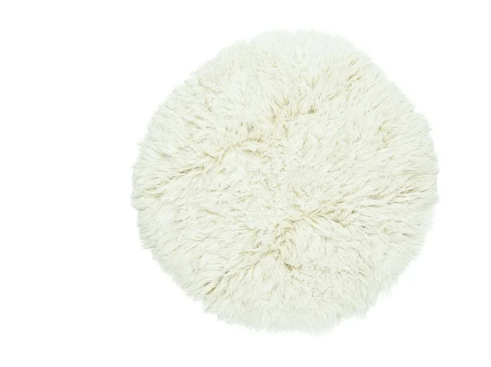 Alfombra Flokati de Grecia diámetro 140 cm Naturaleza Flokos XXL