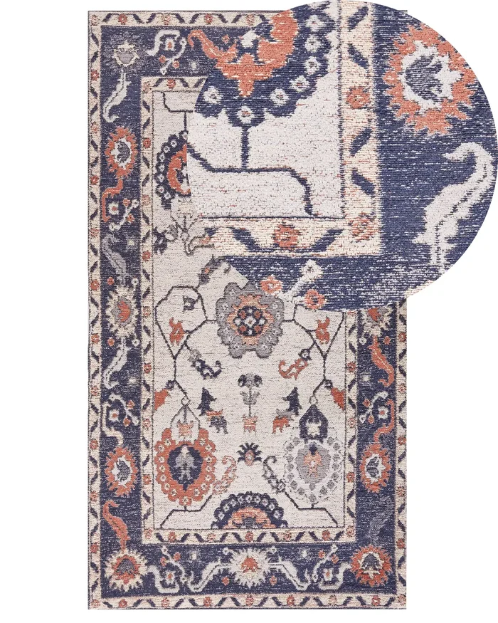 Alfombra KABTA Multicolor 80 x 150 cm Algodón