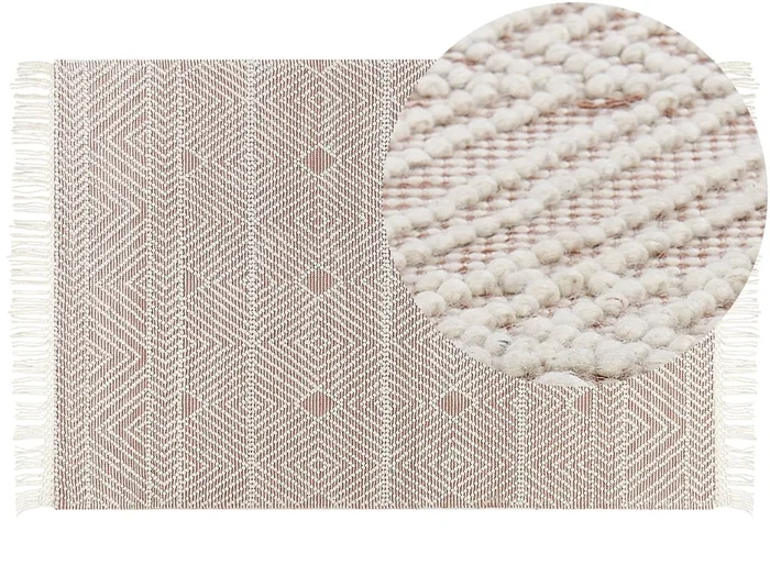 Alfombra KESTEL Marrón Beige 160 x 230 cm Lana