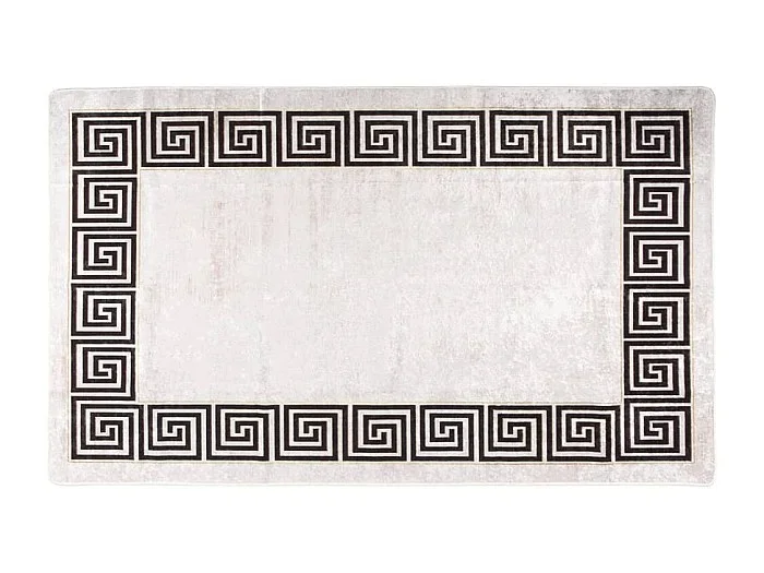 Alfombra lavable antideslizante beige claro 120×180 cm
