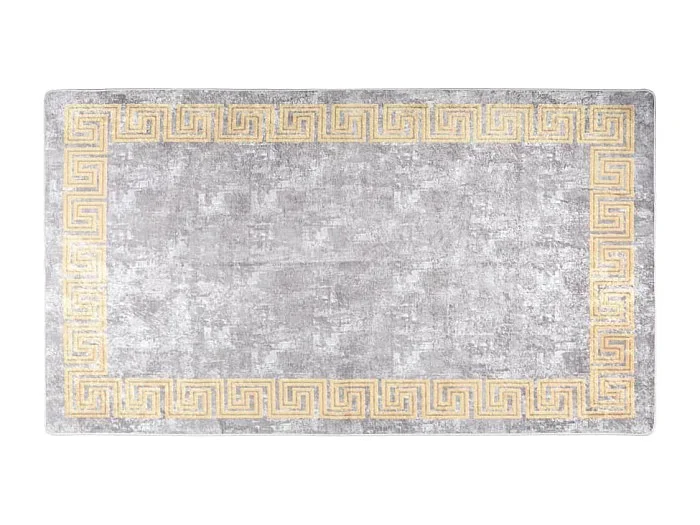 Alfombra lavable antideslizante gris 190×300 cm