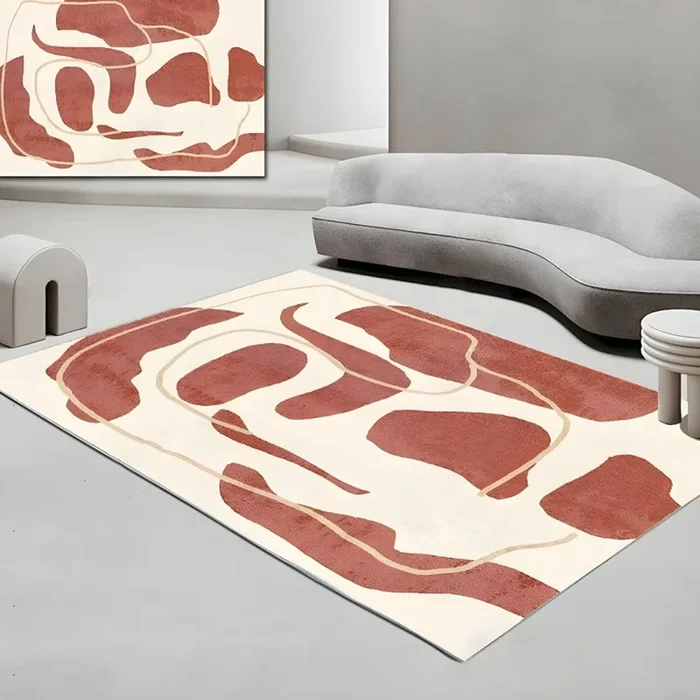 Alfombra Lavable de Polipropileno Estilo Nórdico Tapiz Multicolor con Patrón Geométrico para Sala de Estar – Parduzco 120 x 160 cm