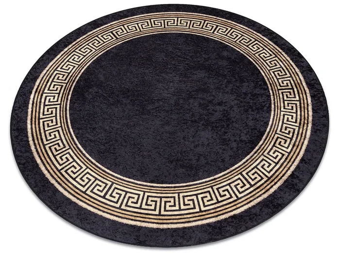 Alfombra lavable MIRO 51360.802 circulo Griego antideslizante – negro cercle 160 cm