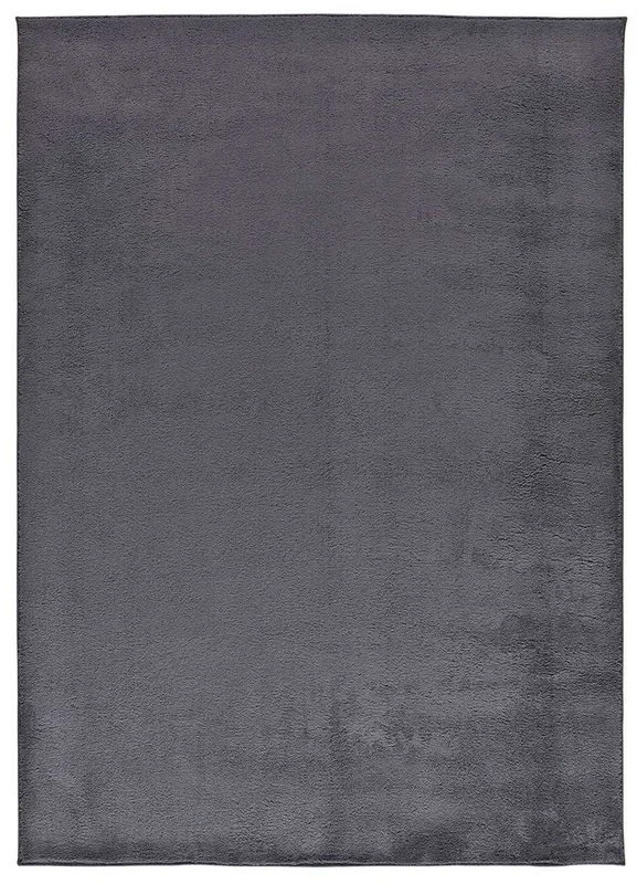 Alfombra lisa lavable color antracita CORALINE, 80×150 cm – ATTICGO